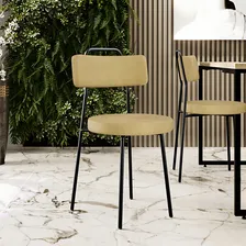 Cadeira Decorativa Sala Jantar Barcelona Couríssimo Fendi Foto mini  2