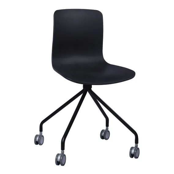 Cadeira Design Secretária Preta Pelegrin Pel-x810 Cor Preto Material do estofamento Polipropileno Foto 1
