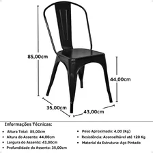 Cadeira Design Tolix Iron Industrial Foto mini  3
