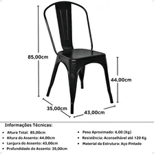 Cadeira Design Tolix Iron Industrial Foto mini 4