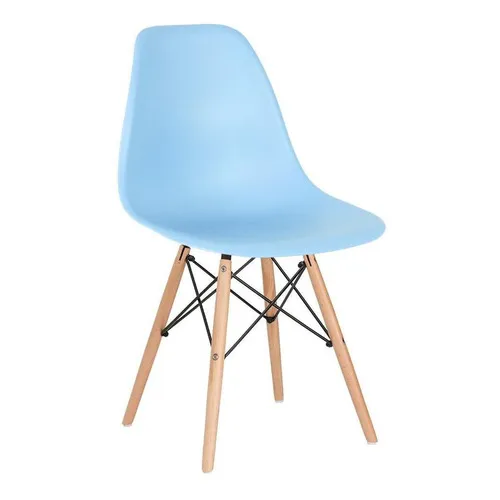 Cadeira Eames Jantar Cozinha Wood Dsw Eiffel Azul Claro Foto 1