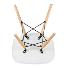 Cadeira Eames Jantar Cozinha Wood Dsw Eiffel Branco Foto mini 4