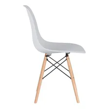 Cadeira Eames Jantar Cozinha Wood Dsw Eiffel Cinza Claro Foto mini  2