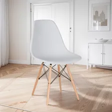 Cadeira Eames Jantar Cozinha Wood Dsw Eiffel Cinza Claro Foto  mini 1