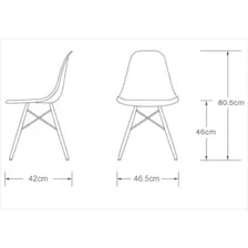 Cadeira Eiffel Charles Eames Com Base Madeira Dsw Vermelho Foto mini 4