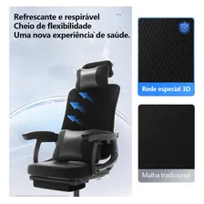 Cadeira Ergonômica Wicopet Confortável Sedentária Cadeira De Conferência Para Funcionários Cadeira Giratória De Escritório Levantável Dormitório Cadeira De Computador Doméstico Preta Foto mini 4