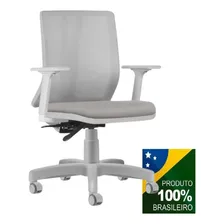 Cadeira Escrit贸rio Addit Diretor Cinza Telada Ergon么mica Foto mini 1