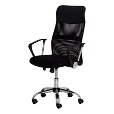 Cadeira Escrit贸rio Cairo Tela Mesh Presidente Preta Office Base Cromada Girat贸ria A莽o Altura Regul谩vel Foto mini 2