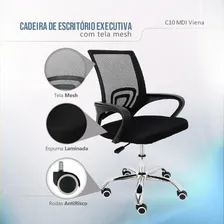 Cadeira Escritório Executiva Com Tela Mesh C10 Mdi Foto mini  3