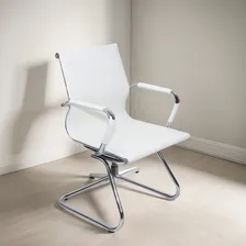 Cadeira Escritório Interlocutor Fixa Eames Cor Off White Foto  mini 1