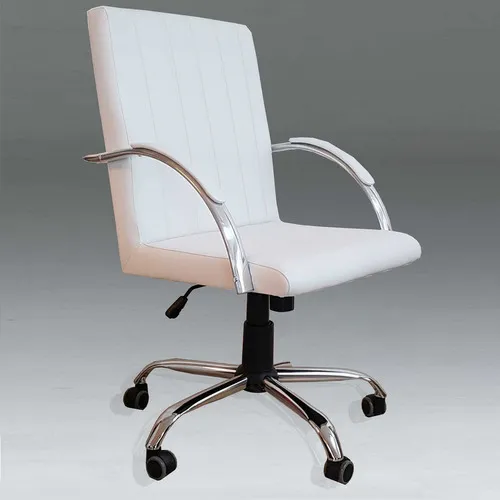 Cadeira Escritório Presidente Work Branca (100% Nacional) Cor Branco Material do estofamento Couro sintético Foto 1