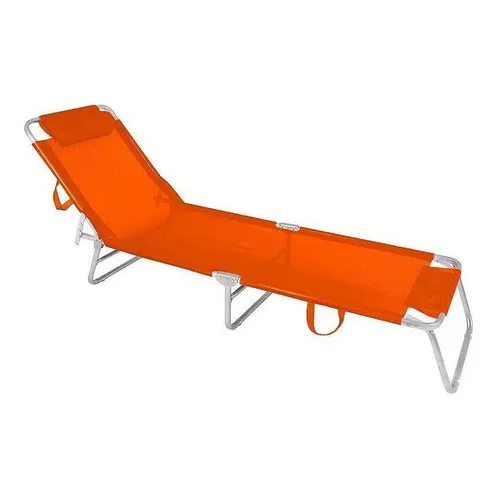 Cadeira Espreguiçadeira Praia Piscina Laranja Botafogo Foto 1
