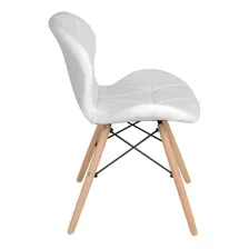 Cadeira Estofada Charles Eames Eiffel Slim Wood Confort Foto mini  2