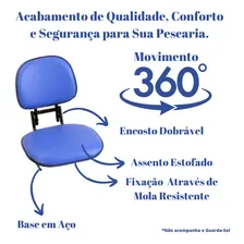 Cadeira Estofada Para Barco Girat贸ria Cor Azul Foto mini 4