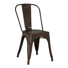 Cadeira Fixa Design Tolix Metal Pelegrin Pel-1518 Bronze Foto  mini 1
