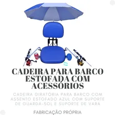 Cadeira Giratória Estofada P/ Barco De Pesca C/ Acessórios Foto mini 4