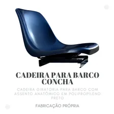 Cadeira Girat贸ria P/ Barco Concha Cor Preto Foto mini 3
