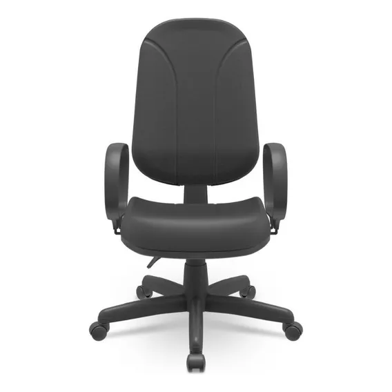 Cadeira Giratoria Presidente Backita Preta - Plaxmetal Foto 1