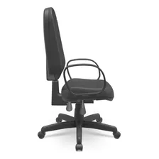 Cadeira Giratoria Presidente Backita Preta - Plaxmetal Foto mini 2