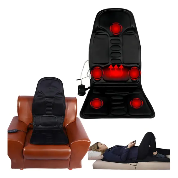Cadeira Massagem Assento Massageador Elétrico Bivolt Foto 1