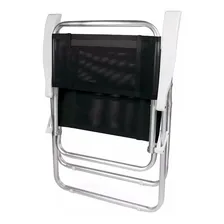 Cadeira Master Aluminio Mor Larga Reforçada Pescaria Praia Cor Preto Foto mini 3