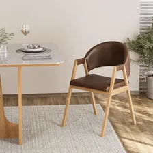 Cadeira Mesa De Jantar Reforçada Moderna Suellen - Balaqui Estrutura Da Cadeira Madeira Foto mini 2