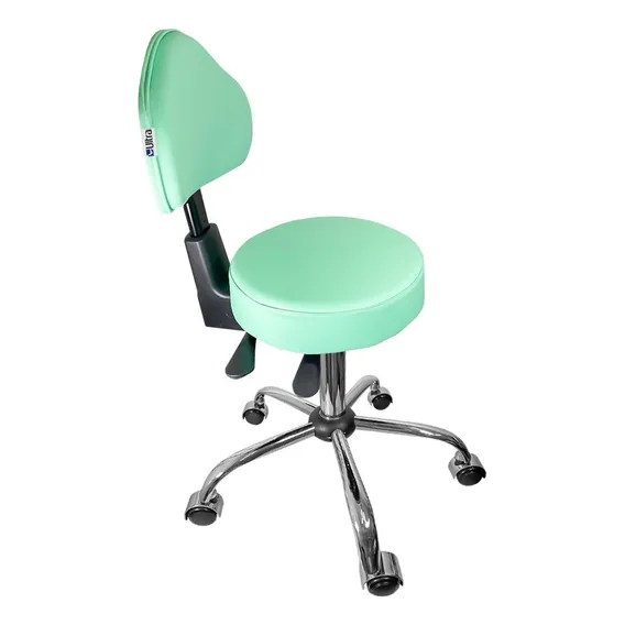 Cadeira Mocho Ergonômico Clínica Dentista Esteticista Verde Foto 1