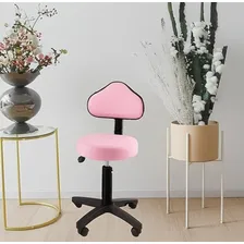 Cadeira Mocho Estética Com Encosto Verona Rosa Pink Foto  mini 1