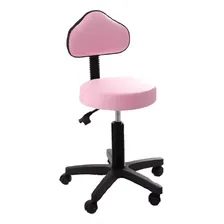 Cadeira Mocho Estética Com Encosto Verona Rosa Pink Foto mini 1