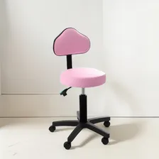 Cadeira Mocho Estética Com Encosto Verona Rosa Pink Foto mini  2