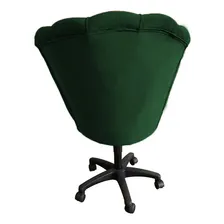 Cadeira Mocho Para Estética Escritório Veludo - Estopar Cor Veludo Verde Foto mini  2