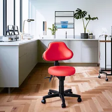 Cadeira Mocho Sapri Girat贸ria Back Cor Vermelho Foto mini 1