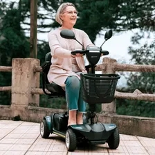 Cadeira Motorizada Eletrica Scooter Dobrável 136kg Cor Preto Foto mini  3