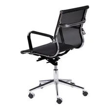 Cadeira Office Eames Tela Baixa Girat贸ria Preta Foto mini 2