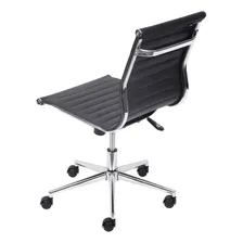 Cadeira Office Sevilha Couro Or Design 3301 Baixa Sem Braço Foto mini 4