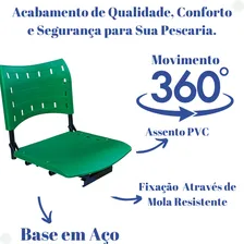Cadeira Para Barco De Pesca Giratória Prática Dobrável Verde Foto mini 2