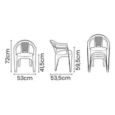 Cadeira Plastica Branca Poltrona Iguape - Tramontina Foto mini 4