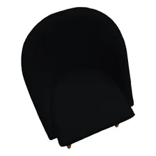 Cadeira Poltrona Mesa De Jantar Meia Lua Ou Clinica Visammer Cor Preto Desenho Do Tecido Suede Foto mini 4