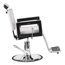 Cadeira Poltrona Reclinável Barbeiro Salão De Beleza Square Barber Branco Dompel Foto mini 4