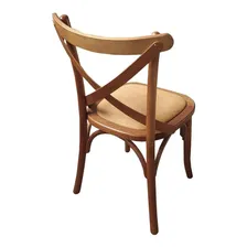 Cadeira Rattan Katrina X P/ Cozinha Sala Jantar Restaurante Estrutura Da Cadeira Natural Assento Madeirado Rattan Desenho Do Tecido Rattan Sintético Foto mini 4