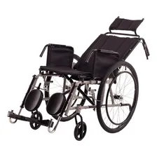 Cadeira Rodas Reclinável 44cm Pneu Inflavel Cinza Até 100kg Foto mini 2