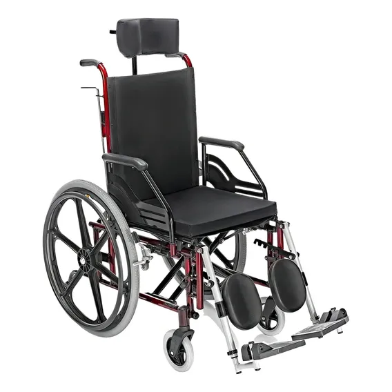 Cadeira Rodas Reclinável Tetra 44cm Prolife Cor Vermelho Foto 1