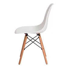 Cadeira Sala Mesa De Jantar Charles Eames Eiffel Wood  Cor da estrutura da cadeira Branco Foto mini  3