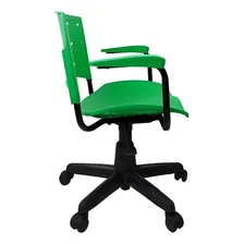 Cadeira Secretária Giratória Ergoplax+ Com Braço Verde Foto mini 3