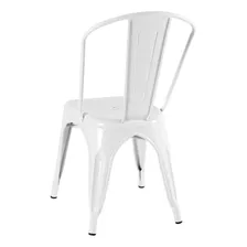Cadeira Tolix Iron Metal Aço Industrial Loft Cores Estrutura Da Cadeira Branco Foto mini 2