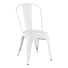 Cadeira Tolix Iron Metal Aço Industrial Loft Cores Estrutura Da Cadeira Branco Foto mini 1