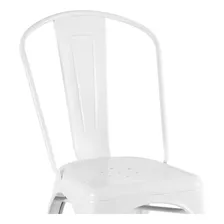 Cadeira Tolix Iron Metal Aço Industrial Loft Cores Estrutura Da Cadeira Branco Foto mini 3