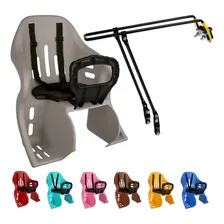 Cadeirinha Traseira Infantil Kid Bike + Bagageiro Kalf Flex Cor Cinza Foto  mini 1