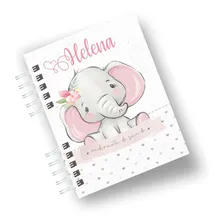 Caderneta Vacinação Personalizada C/ Nome Elefantinha Foto mini 1
