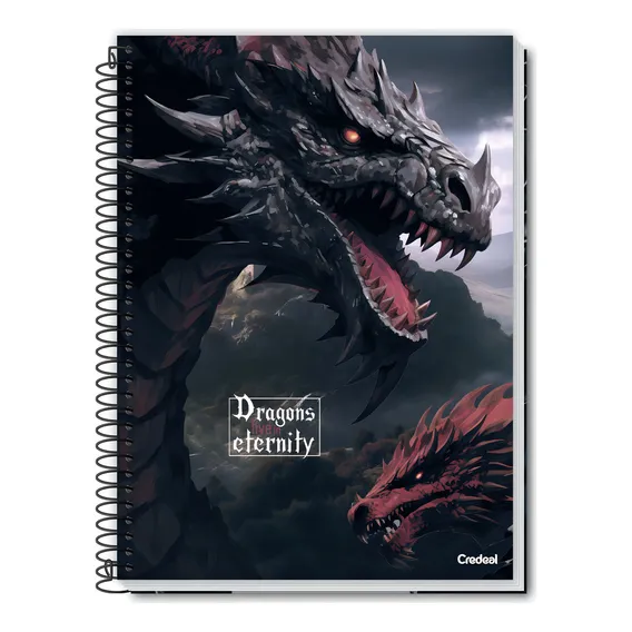 Caderno 01 Matéria Aventura Com Dragões Credeal Capa Sortida Foto 1